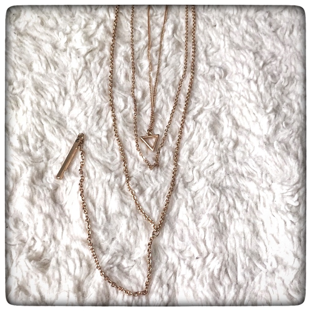 Long tiered necklace